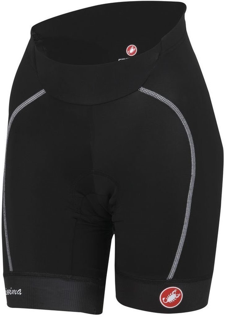 Calções e calças de ciclismo Castelli Velocissima Womens Shorts Black/White M