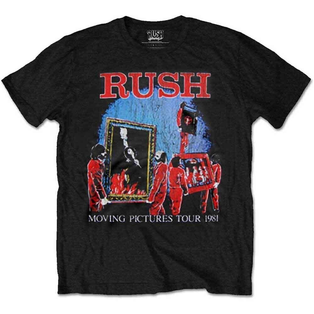 Camiseta de manga corta Rush Moving Pictures Tour Black S Camiseta de manga corta