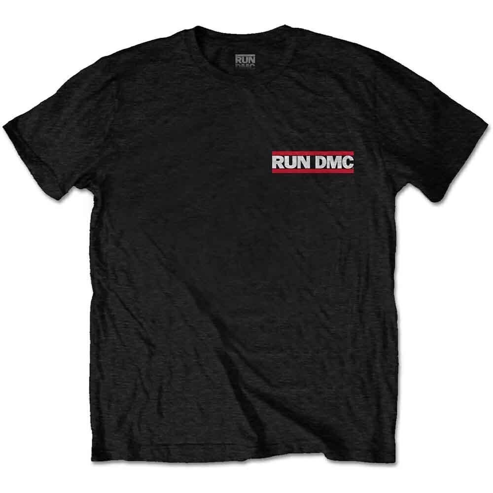 Skjorte Run DMC Rap Invasion (Back Print) Black 2XL Skjorte