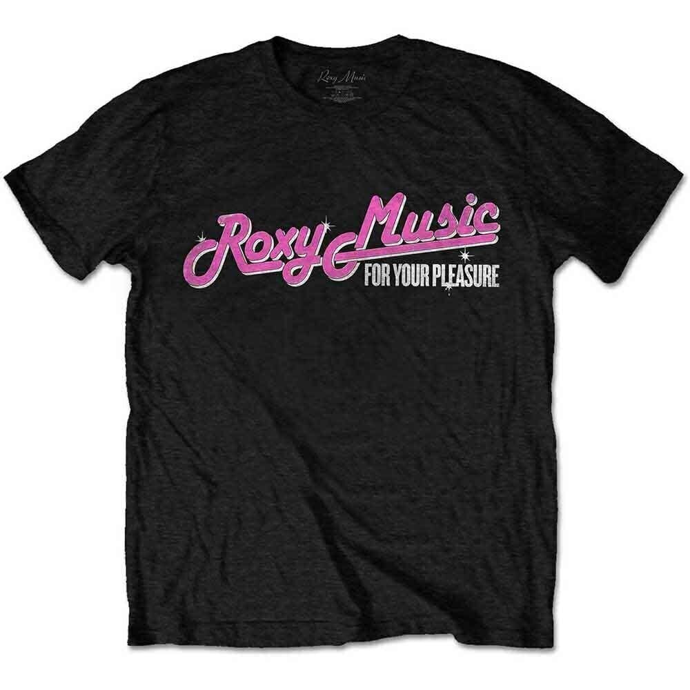 T-Shirt Roxy Music For Your Pleasure Tour (Back Print) Black L T-Shirt