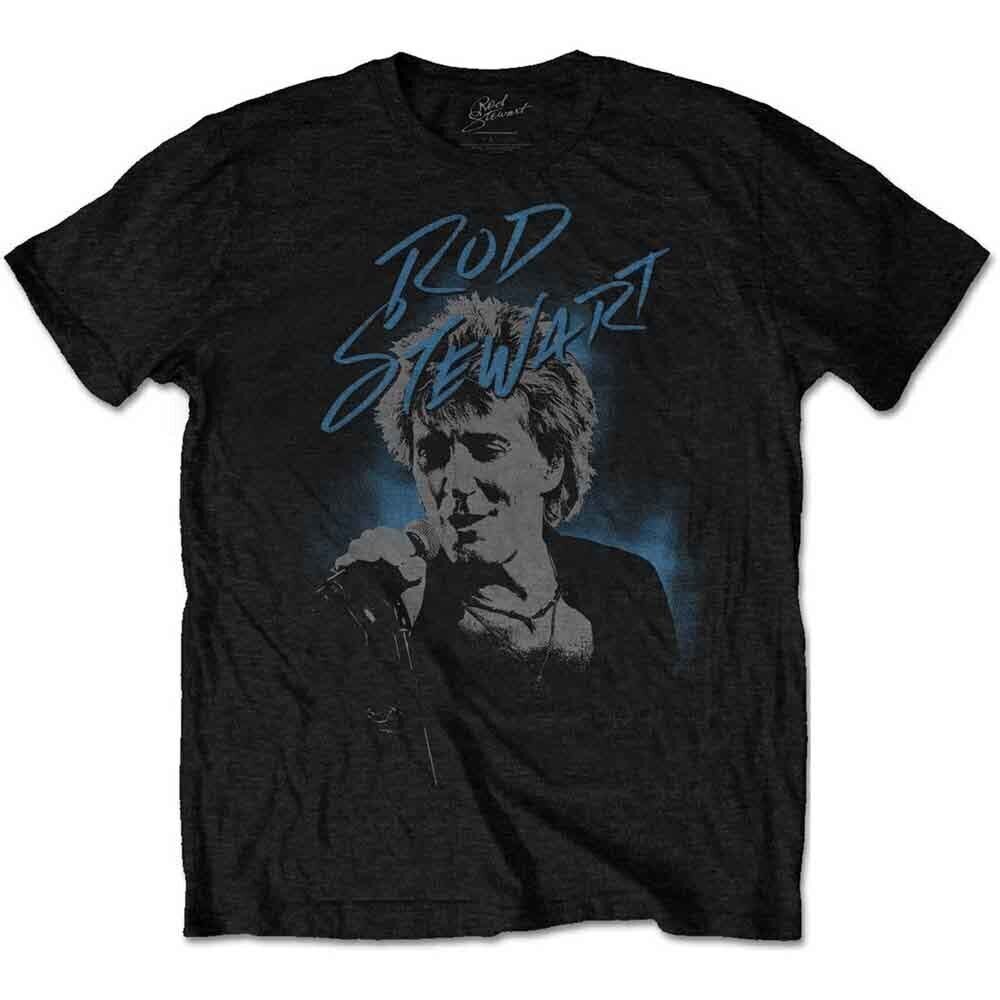 T-Shirt Rod Stewart Scribble Photo Black M T-Shirt