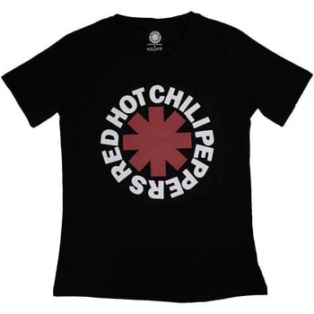 T-Shirt Red Hot Chili Peppers Classic Asterisk Black L Ladies T-Shirt - 1