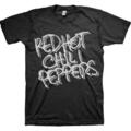 Red Hot Chili Peppers Black & White Logo Black XL Camiseta de manga corta