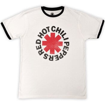T-Shirt Red Hot Chili Peppers Logo Ringer Ringer White S T-Shirt - 1