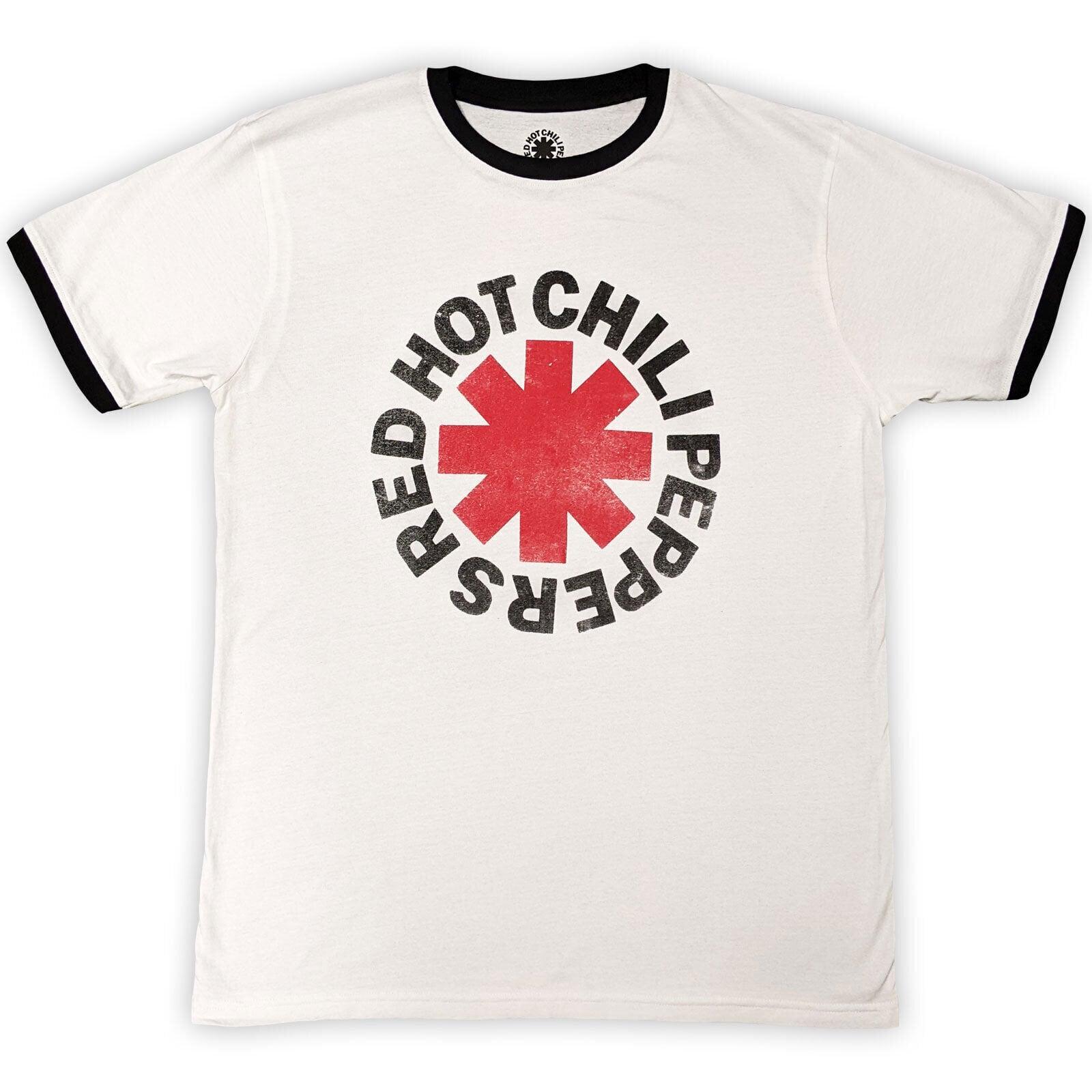 T-särk Red Hot Chili Peppers Logo Ringer Ringer White M T-särk