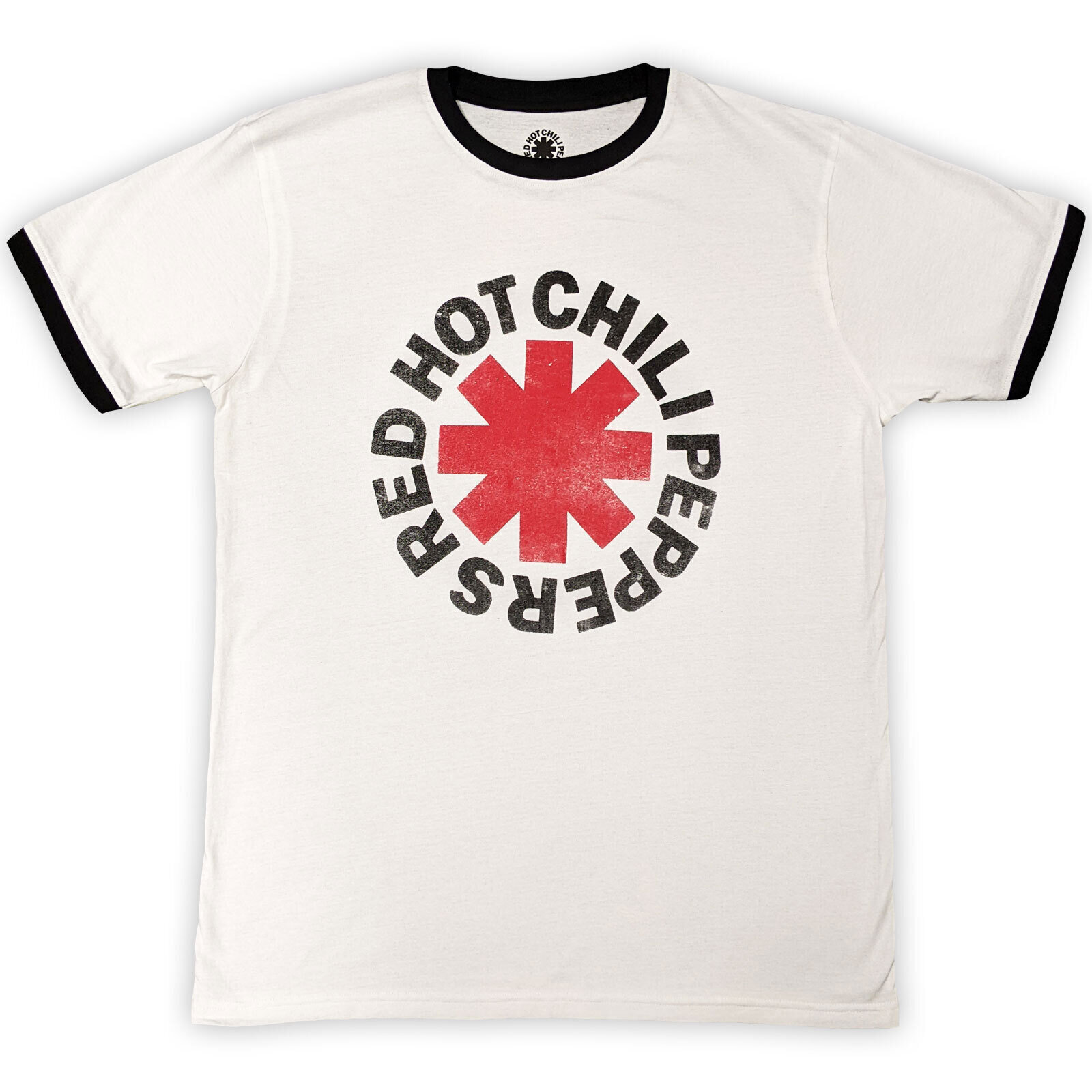 T-shirt Red Hot Chili Peppers Logo Ringer Ringer White XL T-shirt