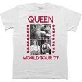 Queen World Tour 77 White L T-Shirt