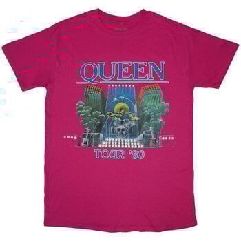 T-shirt Queen Tour '80 Pink XL T-shirt - 1