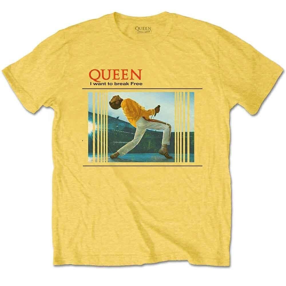 T-shirt Queen Break Free Yellow XL T-shirt
