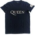 Queen Logo & Crest (Applique) Navy Blue L T-Shirt