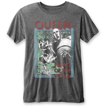 T-Shirt Queen News of the World Burnout Charcoal Grey XL T-Shirt - 1
