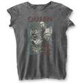 Queen News of the World Burnout Charcoal Grey L Dames Shirt
