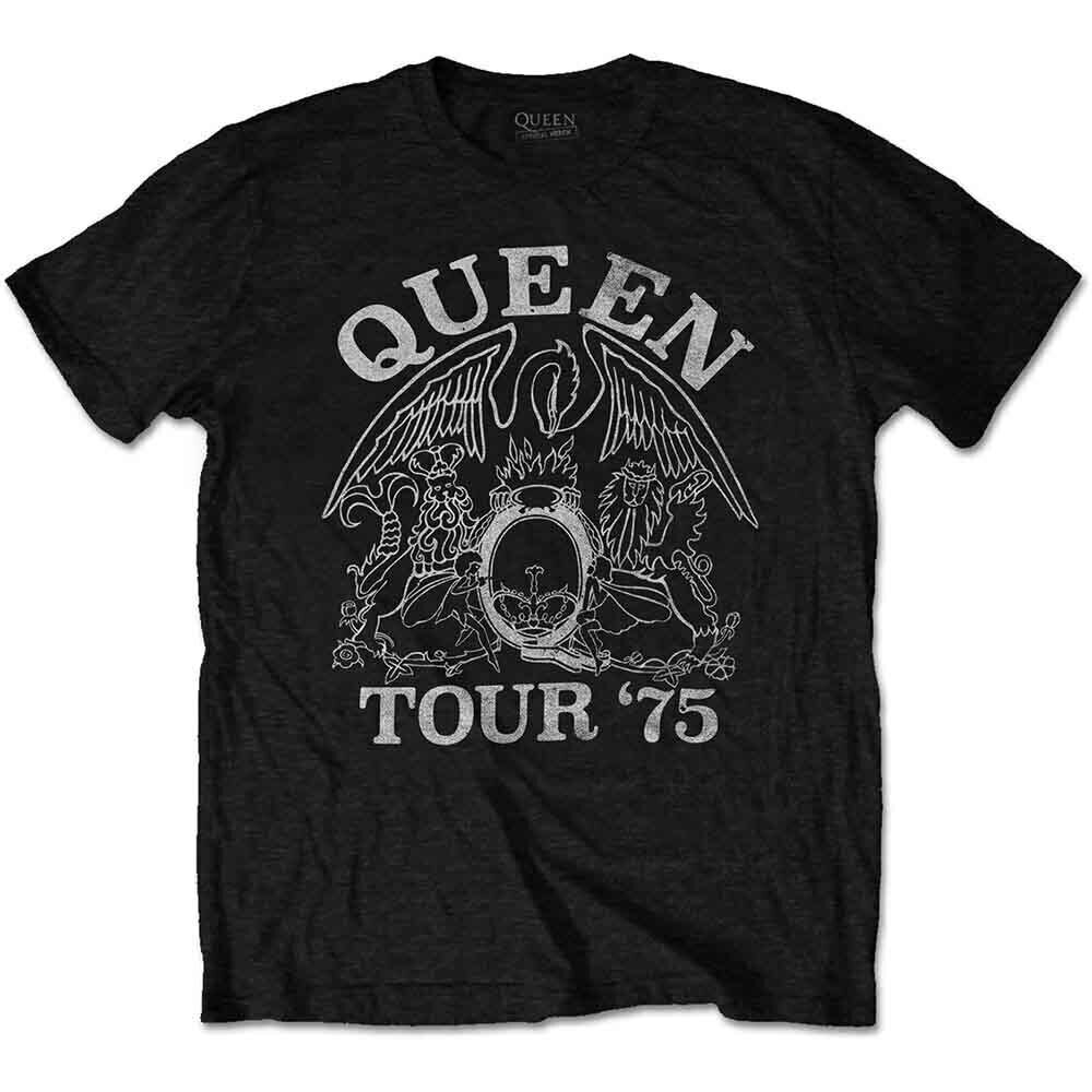 T-Shirt Queen Tour '75 Black M T-Shirt