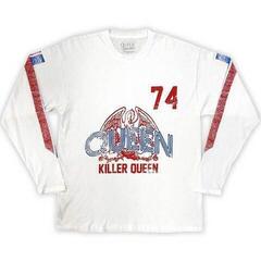 T-shirt Queen Killer Queen '74 Stripes (Sleeve Print) White S T-shirt