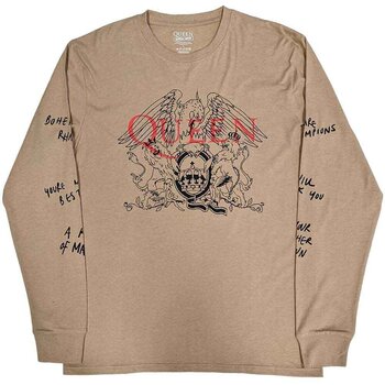 Tricou Queen Handwritten (Sleeve Print) Sand S Tricou - 1