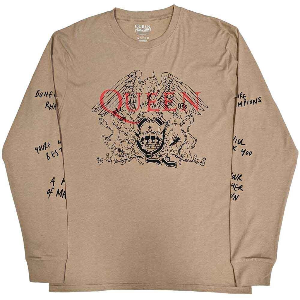 T-Shirt Queen Handwritten (Sleeve Print) Sand M T-Shirt