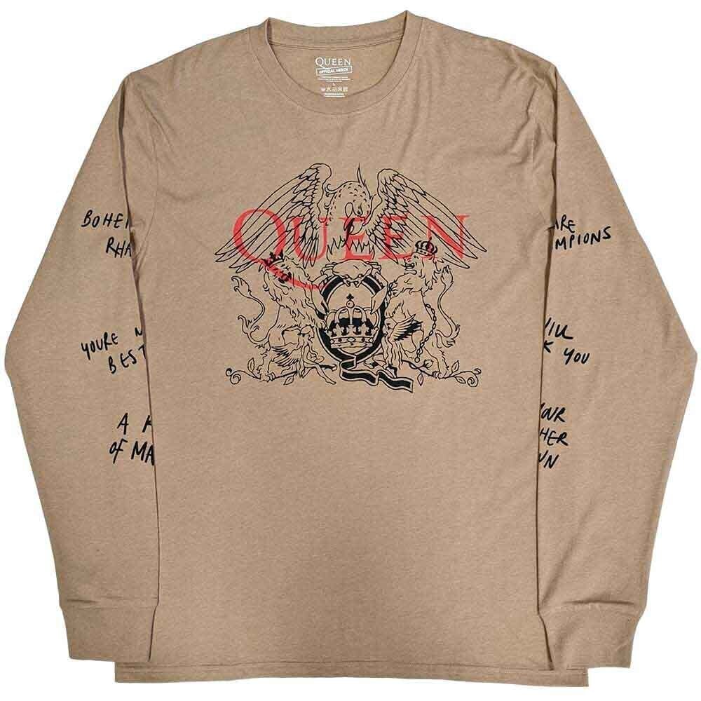 T-Shirt Queen Handwritten (Sleeve Print) Sand 2XL T-Shirt