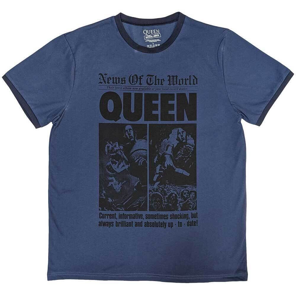 Tricou Queen News of the World 40th Front Page Ringer Denim Blue M Tricou