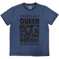 Queen News of the World 40th Front Page Ringer Denim Blue M T-Shirt