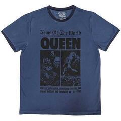 T-Shirt Queen News of the World 40th Front Page Ringer Denim Blue L T-Shirt
