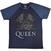 T-Shirt Queen Crest Raglan Navy Blue & Denim Blue M T-Shirt