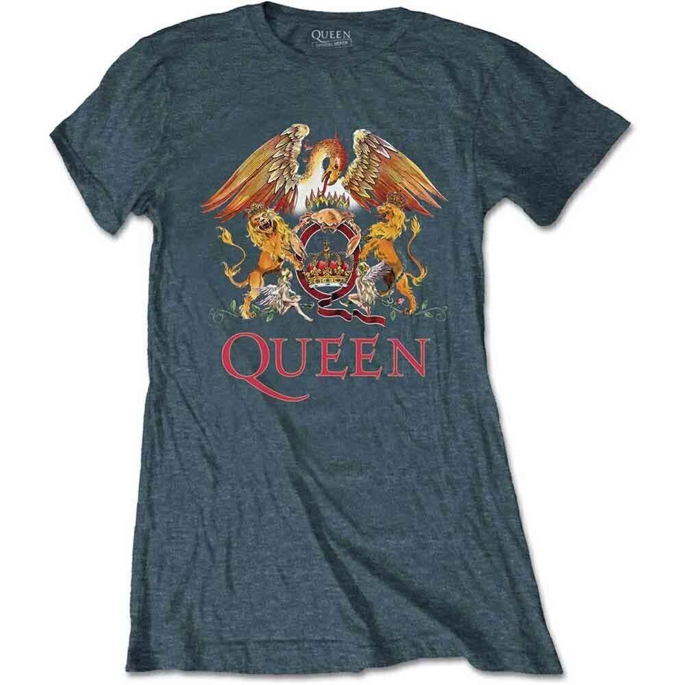 Tricou Queen Classic Crest Heather Blue S Damă Tricou