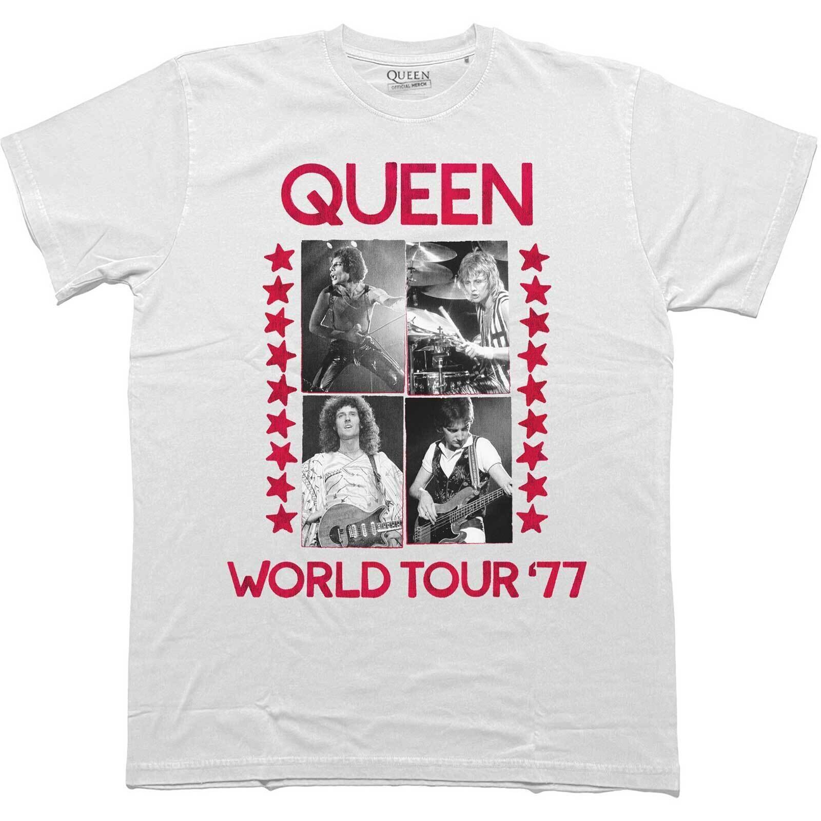 T-Shirt Queen World Tour 77 White 2XL T-Shirt