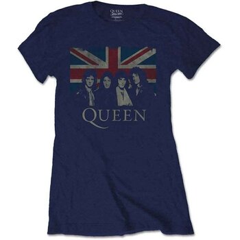 Tricou Queen Vintage Union Jack Navy Blue XS Damă Tricou - 1