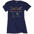 Queen Vintage Union Jack Navy Blue M Naiste T-särk