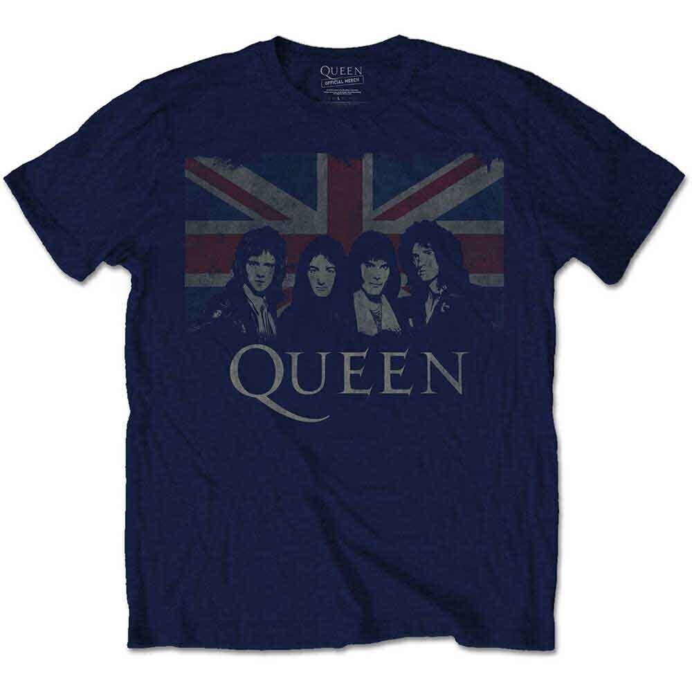 Tricou Queen Vintage Union Jack Navy Blue M Tricou
