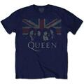 Queen Vintage Union Jack Navy Blue XL T-shirt