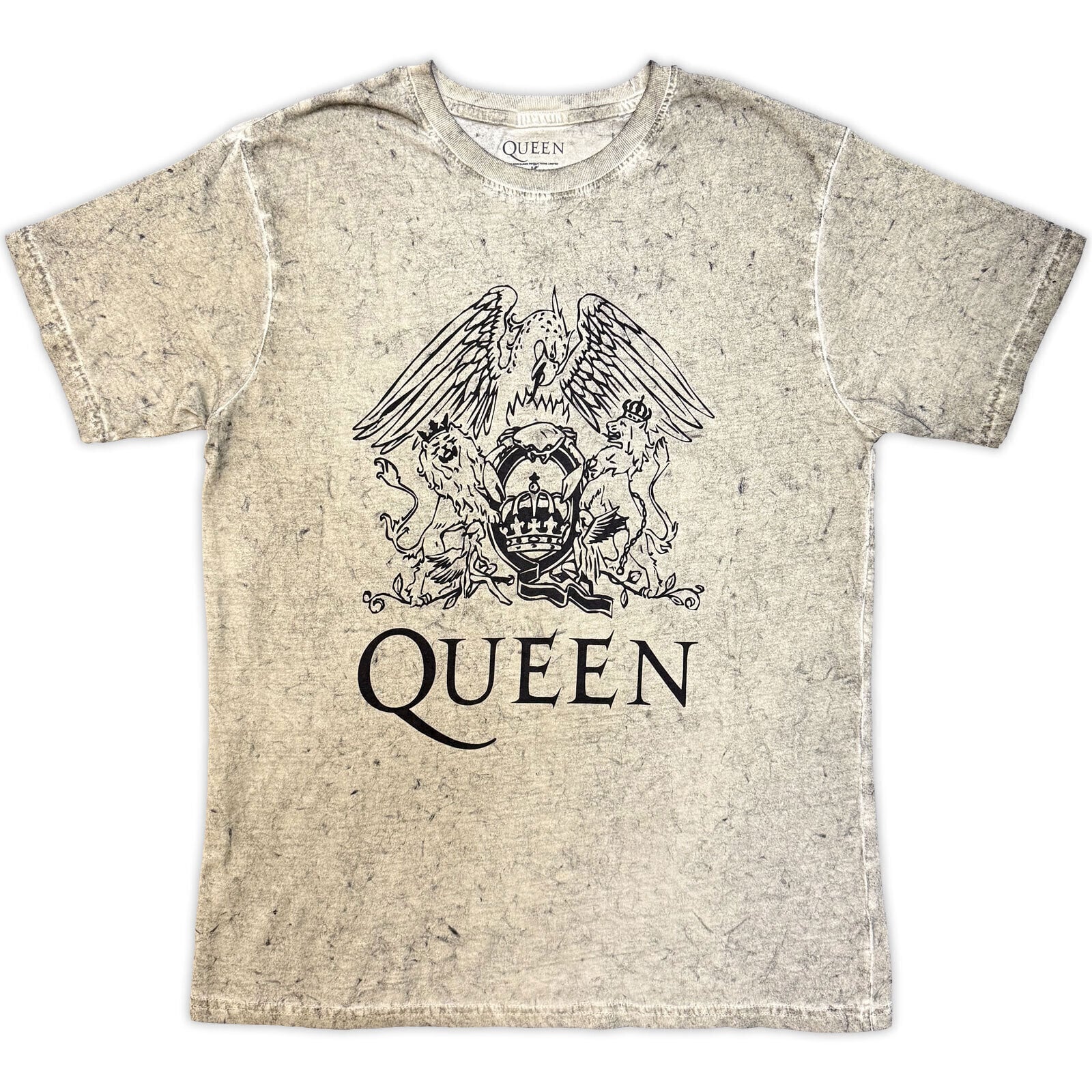 T-shirt Queen Crest (Wash Collection) Dip-Dye on White XL T-shirt