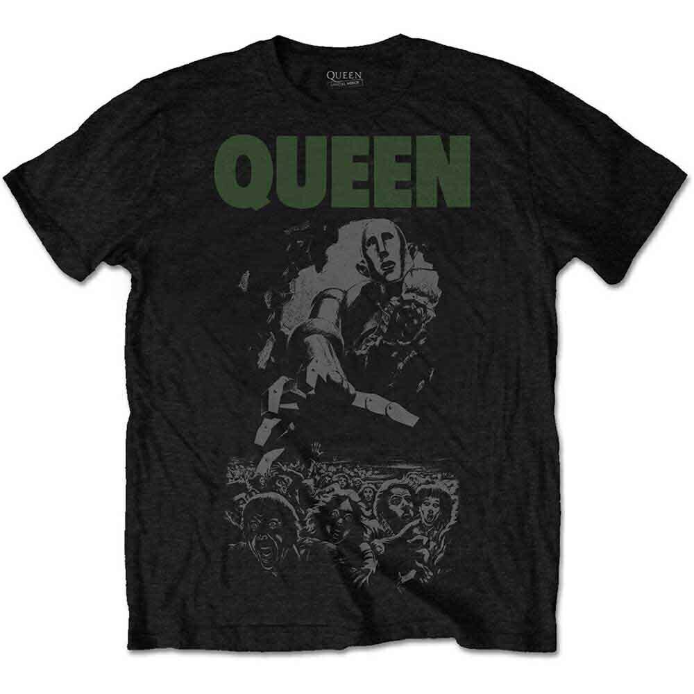 T-Shirt Queen News of the World 40th Full Cover Black 2XL T-Shirt
