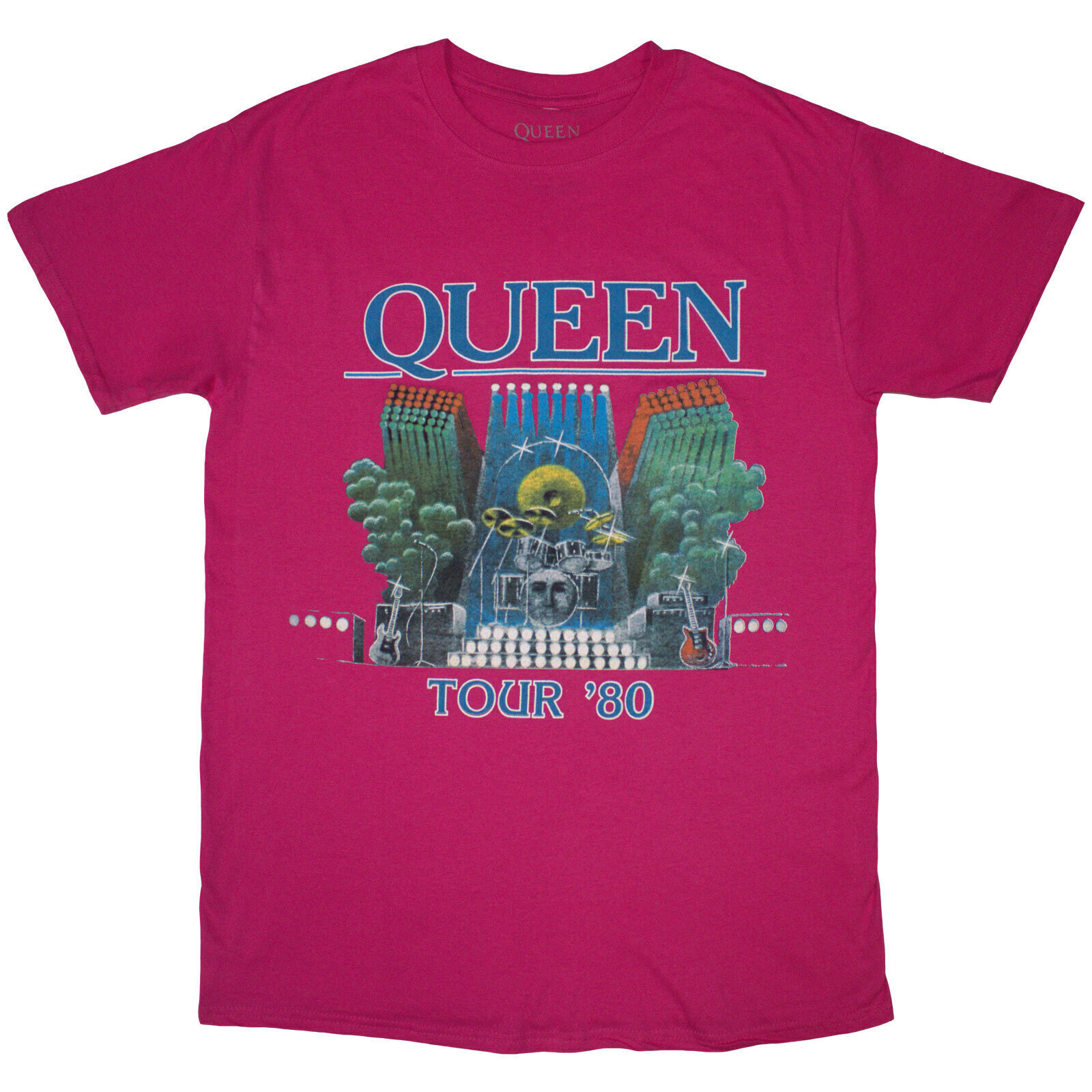 T-shirt Queen Tour '80 Pink L T-shirt