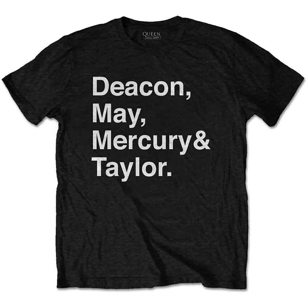 T-shirt Queen Helvetica Band Black 2XL T-shirt