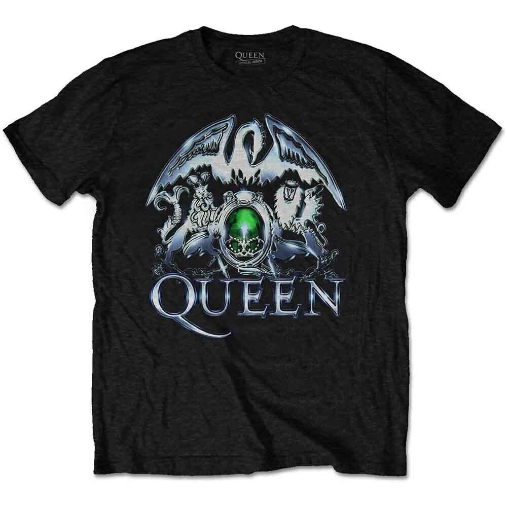 T-shirt Queen Metal Crest Black XL T-shirt