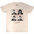 Queen Face It Alone Squares Natural XL Camiseta de manga corta