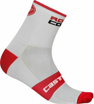 Cycling Socks Castelli Rosso Corsa 9 White-Red Cycling Socks - 1