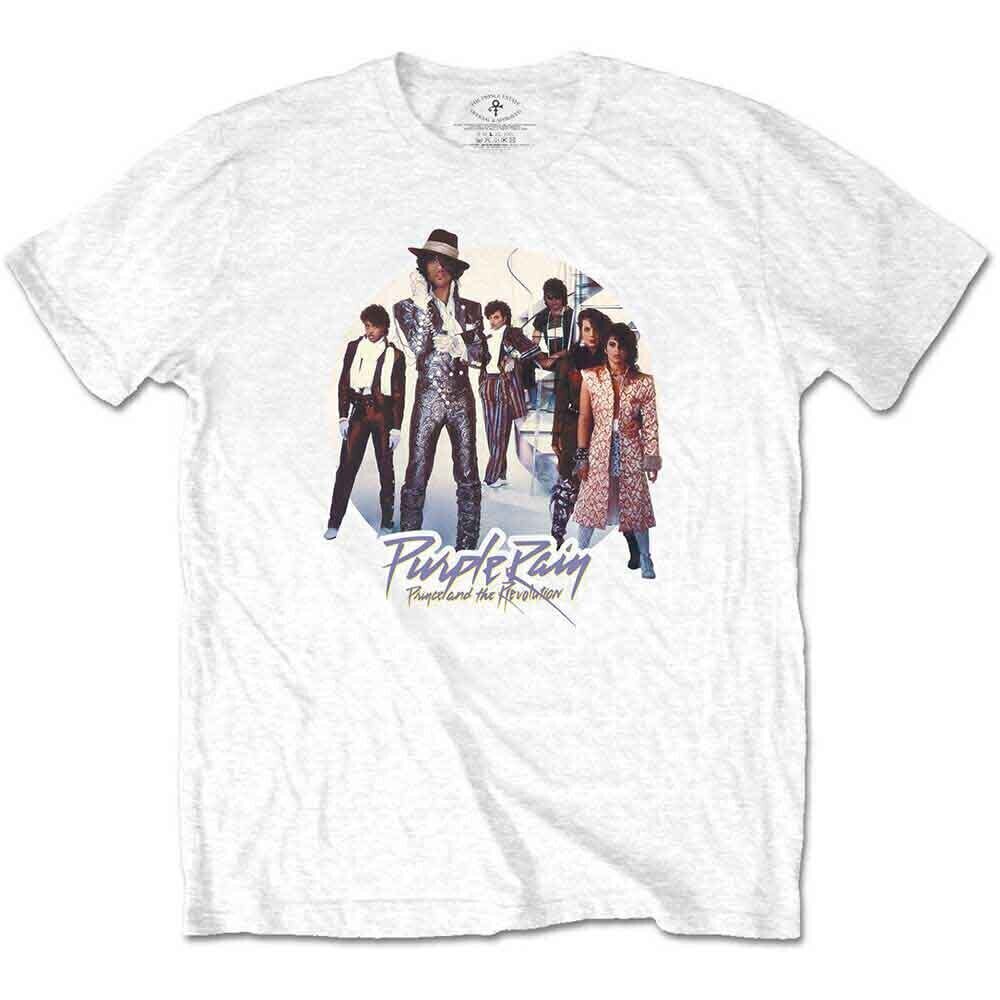 T-shirt Prince Purple Rain Circle White S T-shirt