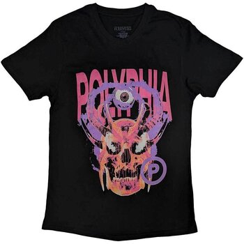 T-Shirt Polyphia Skull Circle P Black 2XL T-Shirt - 1