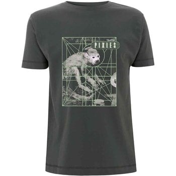 T-shirt Pixies Monkey Grid Charcoal Grey M T-shirt - 1