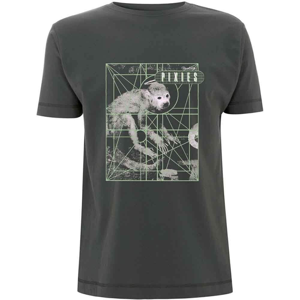 Πουκάμισο Pixies Monkey Grid Charcoal Grey XL Πουκάμισο