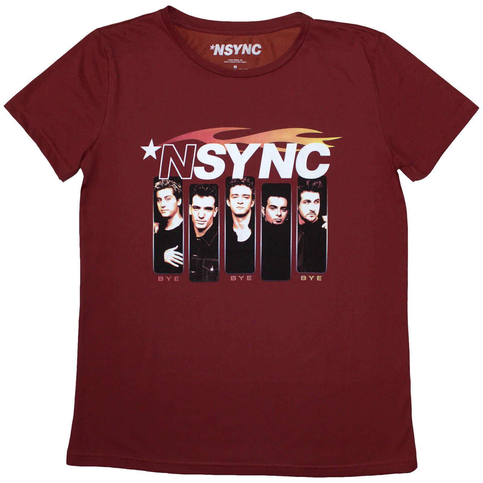 T-Shirt NSYNC Flame Logo Red 2XL Ladies T-Shirt