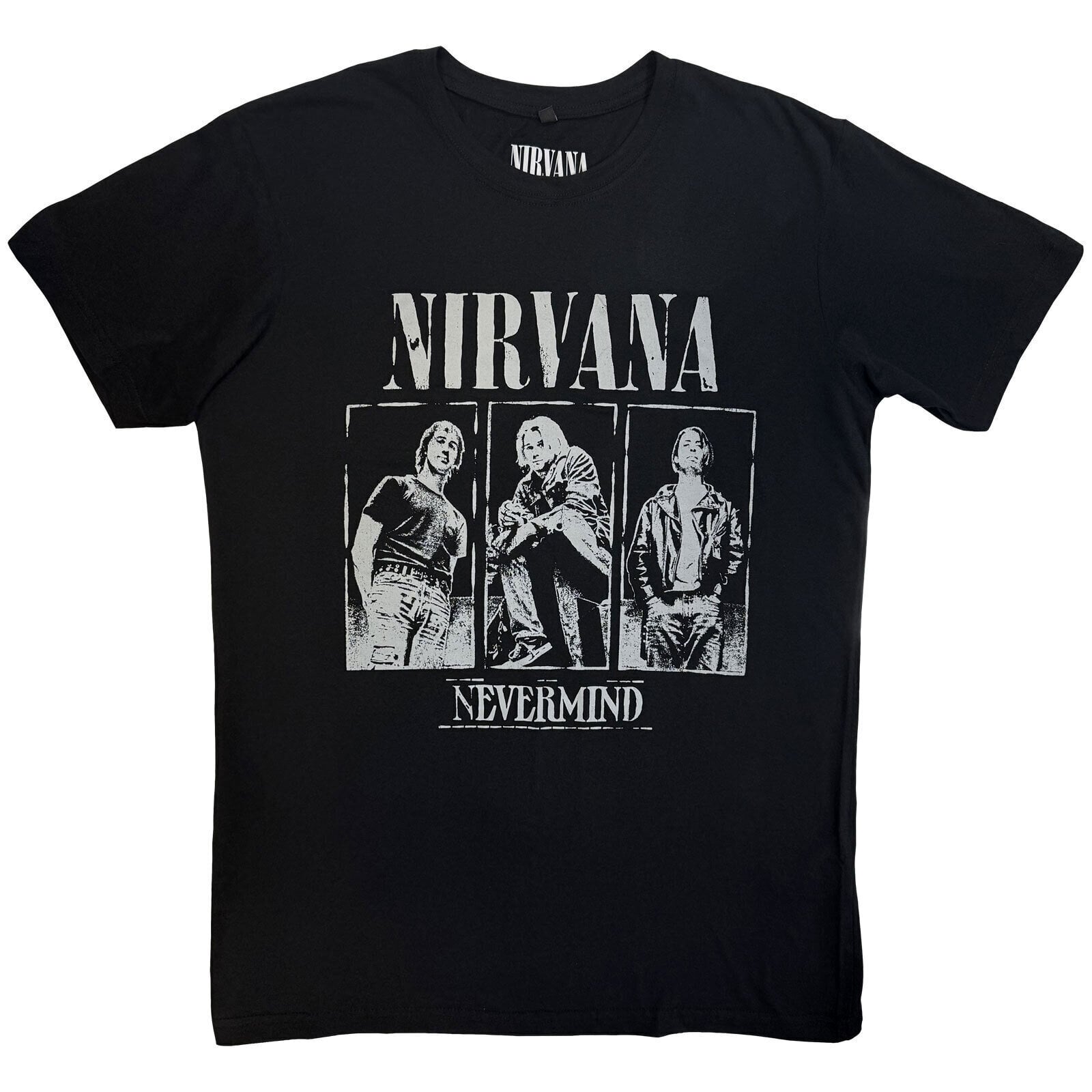 T-shirt Nirvana Nevermind Tracklist (Back Print) Carbon Black XL T-shirt