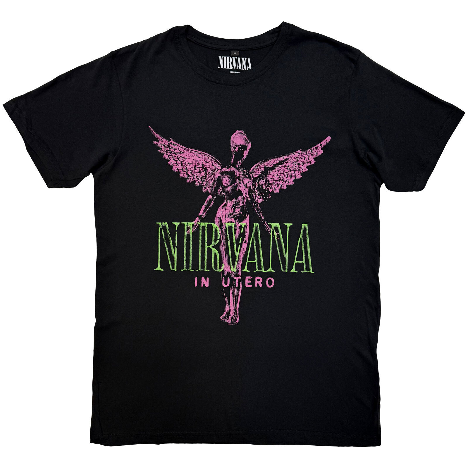 Skjorte Nirvana In Utero Purple Angel Carbon Black XL Skjorte