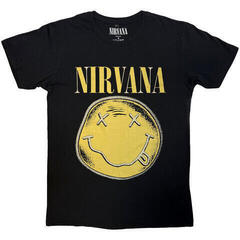 T-Shirt Nirvana Happy Face Infill Distressed Carbon Black 2XL T-Shirt