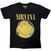 T-Shirt Nirvana Happy Face Infill Distressed Carbon Black 2XL T-Shirt