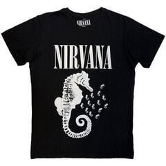 Camiseta de manga corta Nirvana Seahorse & Logo Mono Carbon