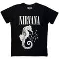 Nirvana Seahorse & Logo Mono Carbon Black XL Camiseta de manga corta
