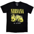 Nirvana In Utero Band Photo Carbon Black XL T-särk